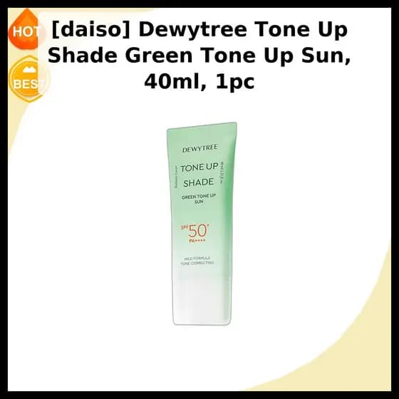 [daiso] Dewytree Tone Up Shade Green Sun , 40ml , 1 Unidade/Protetor Solar Tonificante Coreano/Matiz Verde Da KPIKSHOP