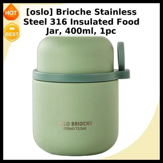[oslo] Frasco Para Alimentos Isolado Em Aço Inoxidável 316 Brioche , 400ml , 1 Unidade/Coreano/A Vácuo Da KPIKSHOP