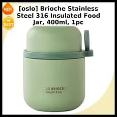 [oslo] Frasco Para Alimentos Isolado Em Aço Inoxidável 316 Brioche , 400ml , 1 Unidade/Coreano/A Vácuo Da KPIKSHOP