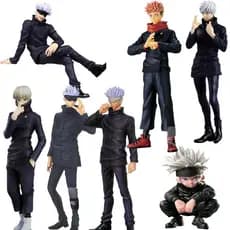 Jujutsu Figure Kaisen Yuji Itadori Toge Inumaki Gojo Satoru PVC Statue Action Model Doll IIVZ