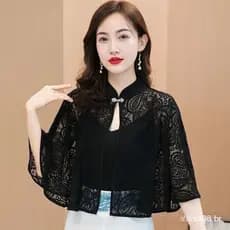 Bolero De Noiva De Renda De Verão Para Mulheres Usarem Champanhe Gola Alta Rosa Cinza Claro Branco
