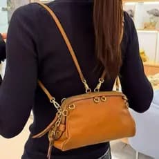 Bolsa de ombro de tamanho pequeno, série High-End, estilo aba, couro genuíno brilhante, tamanho médio, bolsa de ombro, t