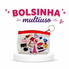 Bolsinha Necessaire Feminina Multiuso Porta Objetos com Zíper em Tecido