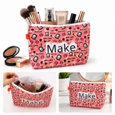 Nécessaire Grande Porta Maquiagem Feminina Estampada | Organizador de Cosméticos com Zíper