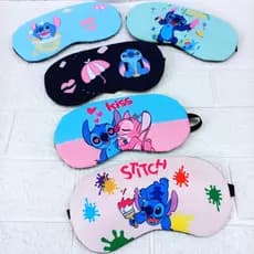 Máscara de Dormir Stitch Tapa Olhos em Tecido Macio Anti Luz Confortável para Viagem e Sono