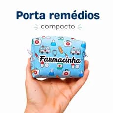 Porta Remédios Compacto Farmacinha | Necessaire para Medicamentos | Organizador de Remédios para Bolsa e Viagem