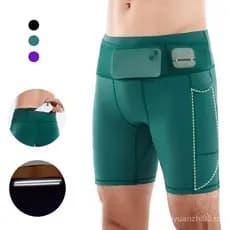 (6 bolsos) Shorts esportivos masculinos de secagem rápida, adequados para maratona, corrida, ciclismo, tipo compressão V