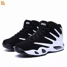 Tênis de basquete masculino de cano alto, calçado esportivo profissional e elegante, antiderrapante, estilo casual uniss