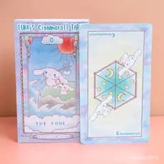 Baralho de Tarot Innamoroll da Luna, 78 cartas, cartas espirituais em inglês, com tema de cães, com páginas coloridas WR