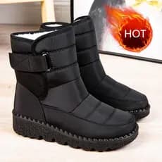 [Envio Em 48 Horas] Botas Longas Texan Femininas , Sola De Neve De Inverno , Pelúcia Quente , À Prova D'água Antiderrapa