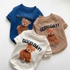 Roupas De Gato De Urso De Desenho Animado Para Animais De Estimação Camiseta Colete De Lã 3UYB DW2K