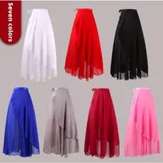 Saia De Dança Clássica Adulta Balé Uma Peça Renda Chiffon 85cm EJ8X I2KF
