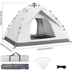 200x200x135cm, para 3 a 6 pessoas, tenda de campismo automática, impermeável, portátil e anti-sol