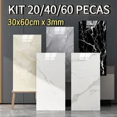 20/30/40/50/60pcs Adesivos de Parede 60x30 Revestimento em Mármore Placas Adesivas Banheiro Cozinha Lavabo