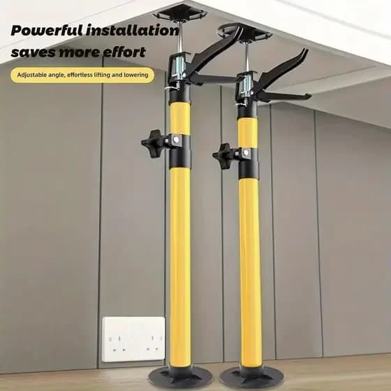 Haste de Suporte Telescópica Ajustável em Aço - Sistema Manual para Armários, Macacos e Drywall