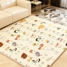 200x180cm Tapete Bebê Emborrachado Tatame Infantil Dupla Face Dobrável Antiderrapante