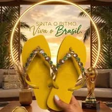 Chinelo Tropical Havaia com Assesorios de concha Feminino