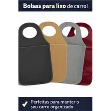 Lixeira automotiva de couro para carro  organização e estilo Premium