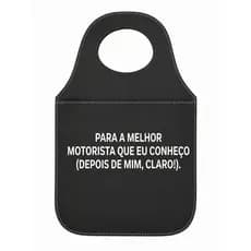 Lixeira organizadora Automotiva PREMIUM em couro sintético Presente para esposa frase divertida lixinho para carro