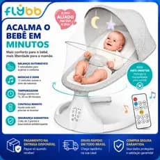 Flybb Cadeira Balanço Elétrica Para Bebê-automática E Confortável Cadeira De Balanço Elétrica Para Bebê Com Mosquiteiro