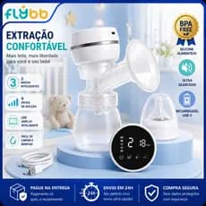 Flybb Bomba Tira Leite Elétrica Portátil Sem Dor Recarregável 9 Níveis 3 Modos Silenciosa BPA Free