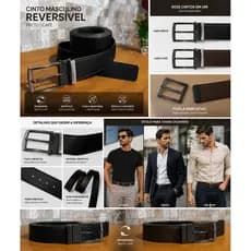 Cinto masculino, cinto social masculino, cinto 2 LADOS casual masculino Promoção
