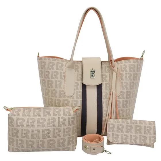 KIT BOLSA 03 EM 01 COURO ECOLOGICO LUXO PREMIUM LANCAMENTO 2026 LR12
