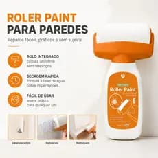 Rolo de Pintura para Parede 500g, Pincel Sem Cheiro, Kit Reparo DIY, Látex Branco, Paredes Internas