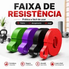 Faixa Elástica Super Band Crossfit Academia Treino Exercício Resistência Kit 4 Extensor Extra Forte