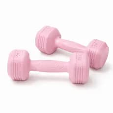 Um par de halteres de borracha de 1 kg, ideais para musculação, ioga e academias domésticas