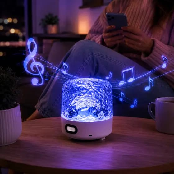 Com LED Rgb Caixinha SomLuminária Movimento Com Colorido Caixa De Som Bluetooth Quarto, Decoração