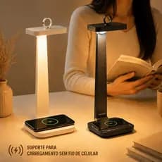 Luminária  LED Recarregável De carregamento rápido celular Touch Cabeceira De Quarto Luz Estudos