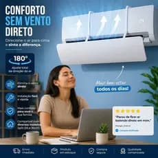 Defletor de Ar Condicionado Split Universal Ajustável  Direcionador de Vento Anti Vento Direto