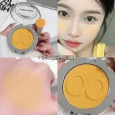 Creme amarelo blush fosco blush amarelo revista japonesa sentir ganso amarelo blush lama palco maquiagem melão leite dam