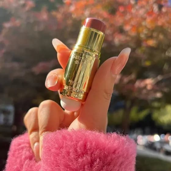 Shengxi dupla cabeça blush vara sol vermelho feminino blush creme preguiçoso sombra batom Rouge blush lama monocromático