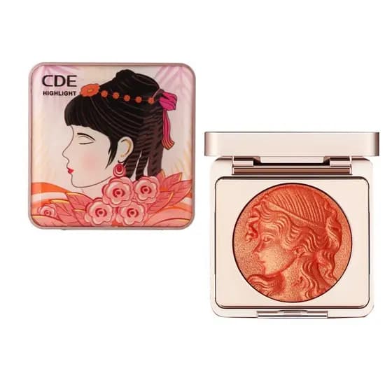 Paleta de maquiagem para Show de dia, paleta de sombras dobrável multicolorida perolada fosca multifuncional Blush desta