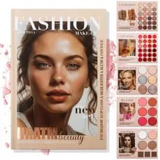Nova paleta de sombras multifuncional multicolorido de quatro camadas de alto brilho Blush contorno contas de sombra com