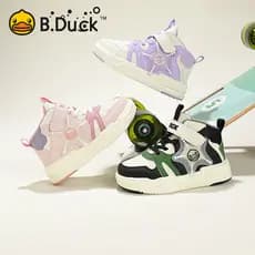 B.Duck pequeno pato amarelo sapatos infantis de alta qualidade primavera outono tênis meninas meninos Mid-top feminino b