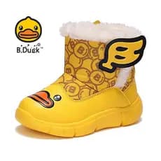 B.Duck Pequeno Pato Amarelo Sapatos Infantis Crianças Botas de Neve Inverno Meninos Meninas Botas Quentes Antiderrapante