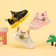 B.Duck Little Yellow Duck Sapatos infantis de couro de inverno forro de lã quente Casual moda tênis leves B5283084