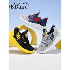 B.Duck Pequeno Pato Amarelo Verão Respirável Feminino Estilo Preppy Tênis de Corrida Sapatos Casuais Unissex Masculino A