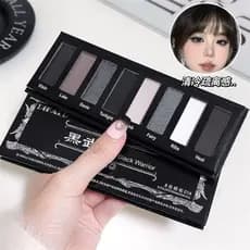 DIKALU Dark Night Galaxy Paleta de sombras fumadas Paleta de cimento Sombra preta Halloween Maquiagem fumada fosca perol