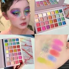 28 cores cor sombra desempenho palco maquiagem Glitter pó cebola em pó lantejoulas perolado fosco paleta de sombra desem