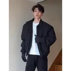 Jaqueta acolchoada curta pesada masculina, jaqueta solta de inverno espessada Casual casal quente acolchoada jaqueta aco