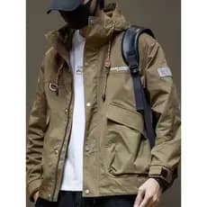 Jaqueta geral masculina com capuz solto primavera outono Street Wear rufião bonito jaqueta 2024 novo estilo piloto à pro