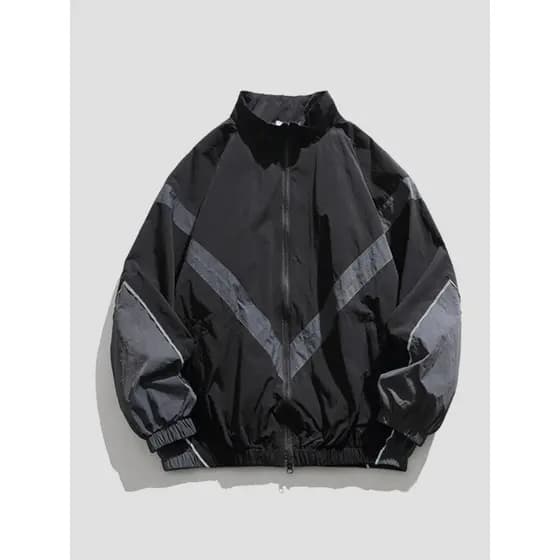 American vibe nacional na moda jaqueta masculina Puffian bonito primavera outono street Wear hiphop High street contrast
