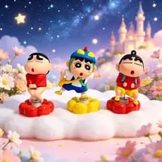 Crayon giratório Shin-Chan carro decoração de mesa influenciador escritório descompressão desktop