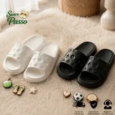Chinelo Slide Feminino Impermeável com Texturas Delicadas de Luxo – Chinelo Leve, Fashion e Macio