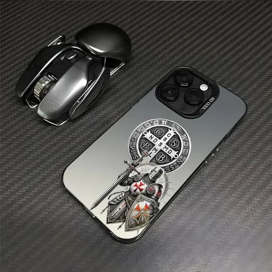 Adequado para iphone 17/16/15/13/12/11 Pro max novo estilo escudo cavaleiro TPU caso de telefone