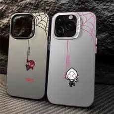 Capinha para iPhone 12/13/14/15/16/17 Pro Max Novo estilo Spiderman Casal Capa de telefone rígida